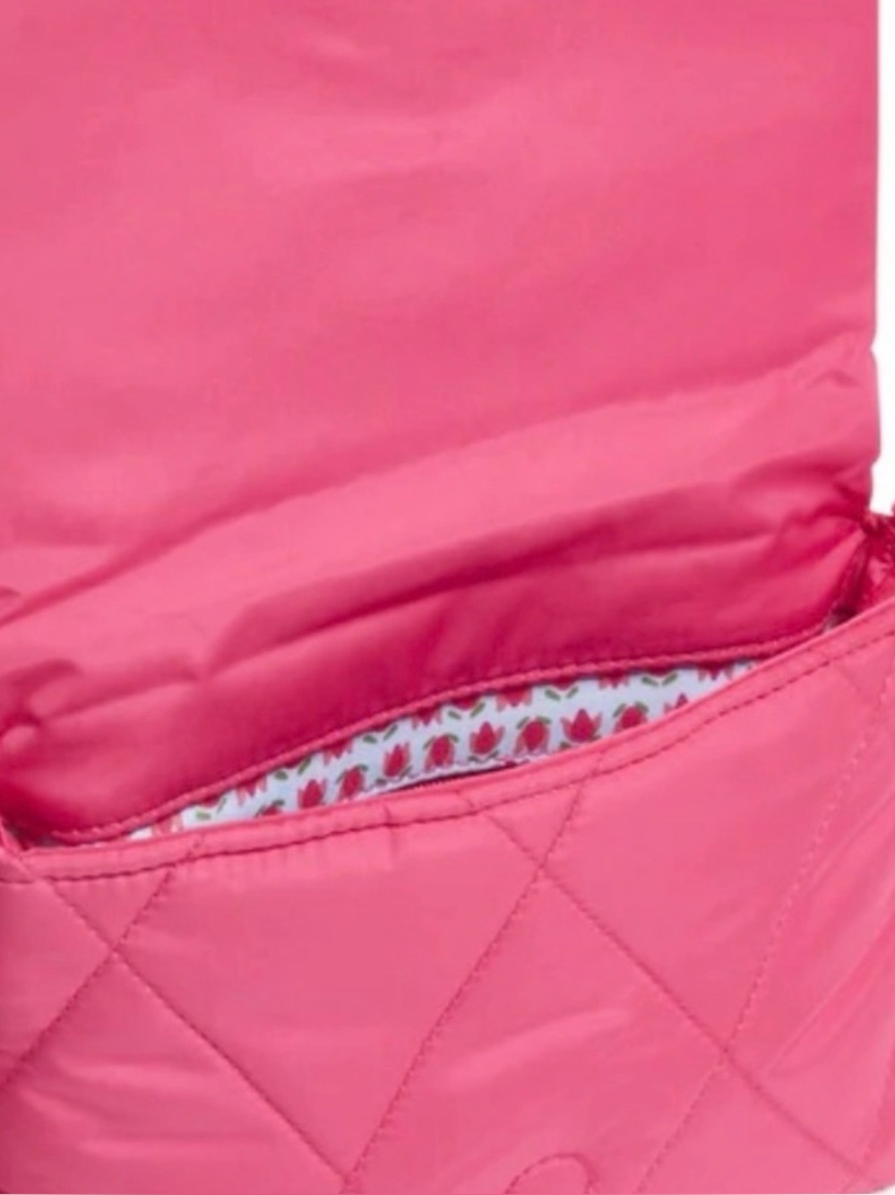 Vera Bradley Quilted Hot Pink Crossbody Bag.